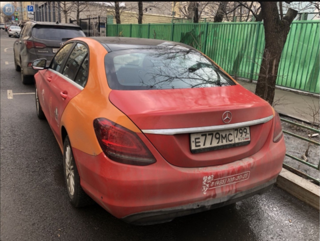 Mercedes C180 после каршеринга.